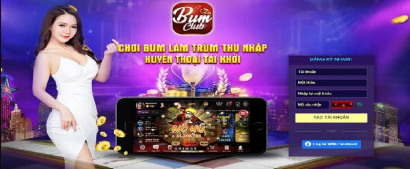 Thao tác đăng ký tài khoản nhanh chóng tại Bum Club