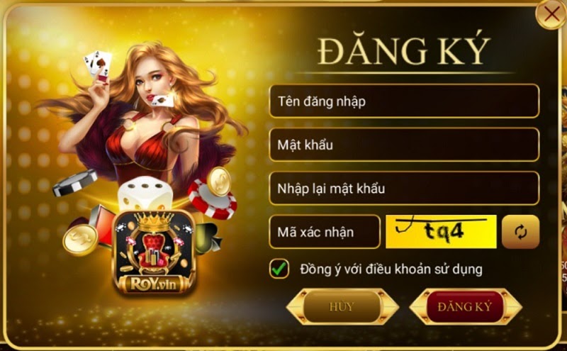 Đăng ký tài khoản tại cổng game Royvin