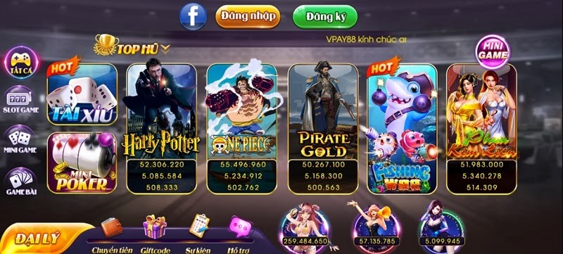 Kho game khủng của cổng game Vpay88