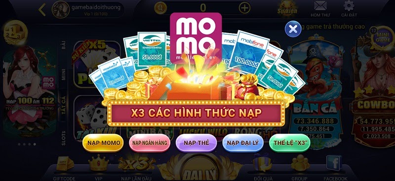 x3 giá trị nạp tại cổng game Thanquay247