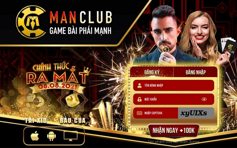 Đăng ký tài khoản cực đơn giản tại cổng game Man Club