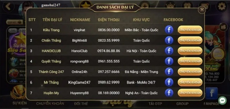 Nạp tiền nhanh chóng tại cổng game Sao Club