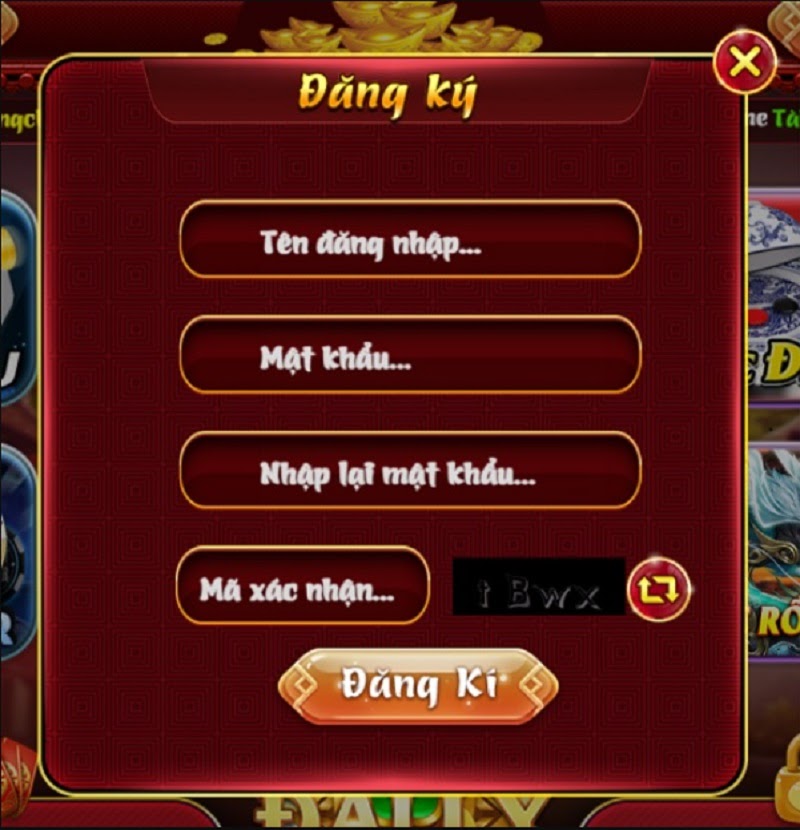 Đăng ký tài khoản tại cổng game Bom24h