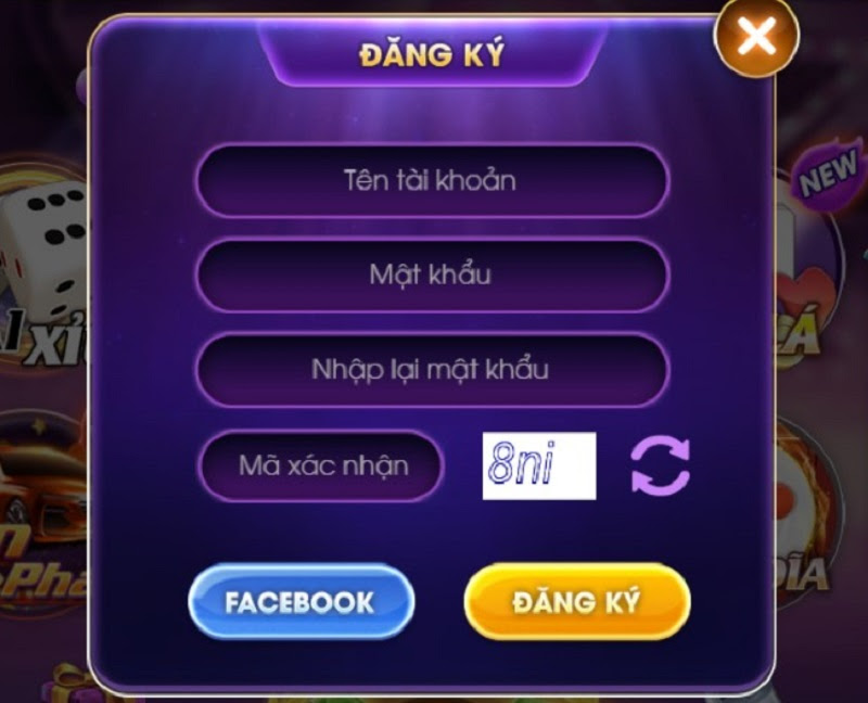 Đăng ký tài khoản tại cổng game V68