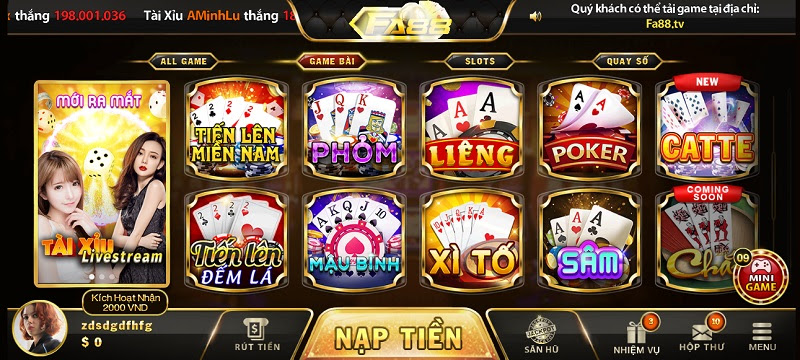 Đồ họa cực sắc nét tại cổng game bài Fa88