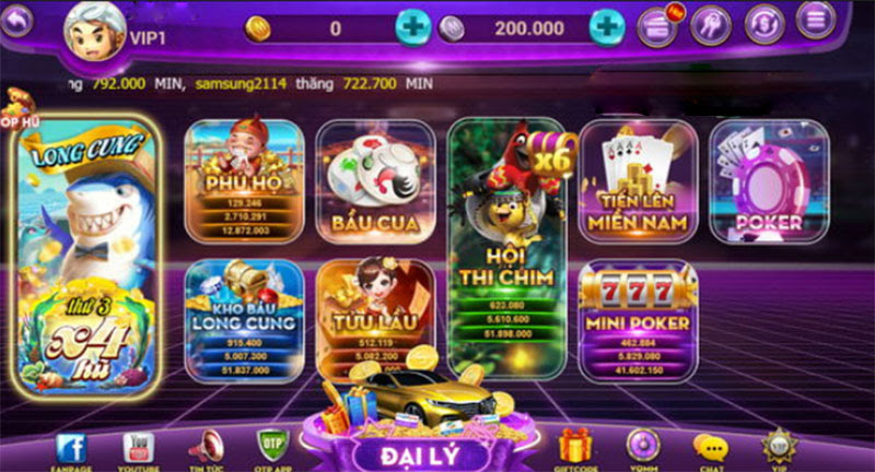 Giao diện đẹp mắt tại cổng game Manvip