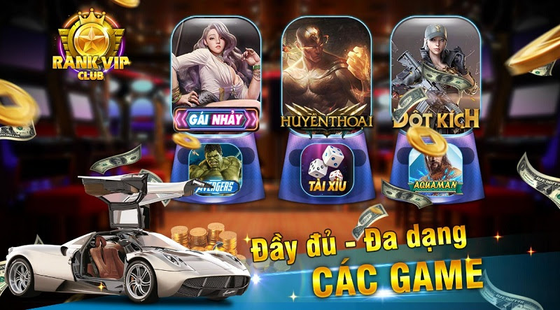 Sở hữu kho game với đầy đủ các thể loại thịnh hành 