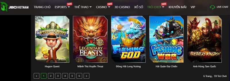 Các tựa game bắn cá JBO đều đến từ nhà cung cấp nổi tiếng