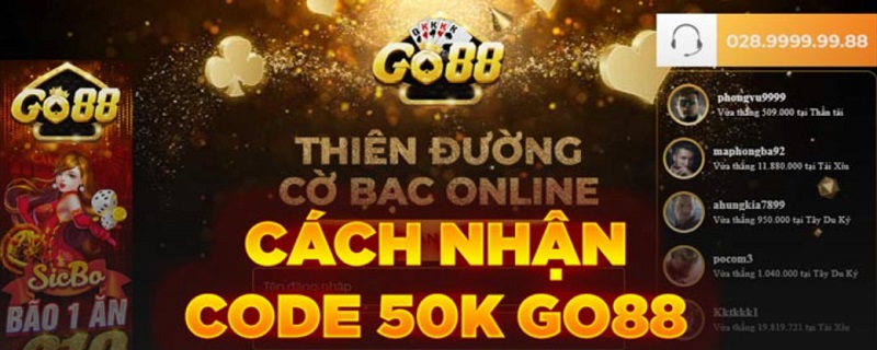 Hướng dẫn cách thu được Giftcode Go88 Win dễ thực hiện